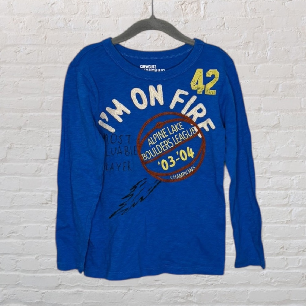 Crewcuts 'I'm On Fire' Embroidered Long-Sleeve